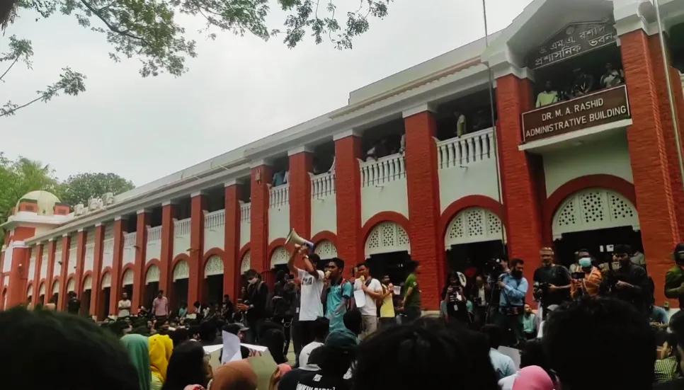 BUET students protest BCL activities for second day