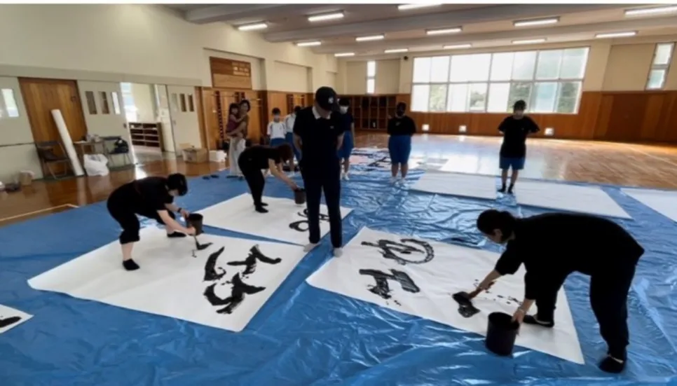 Japanese calligraphy workshop in Shilpakala Academy on May 18
