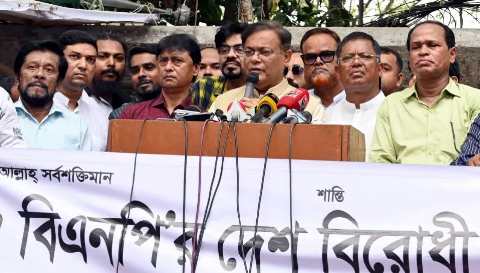 Hasan Mahmud accuses BNP of conspiring with Israeli lobby