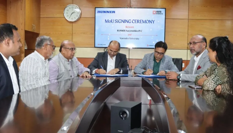 Varendra University Political Science Dept ink MoU with Runner Automobiles