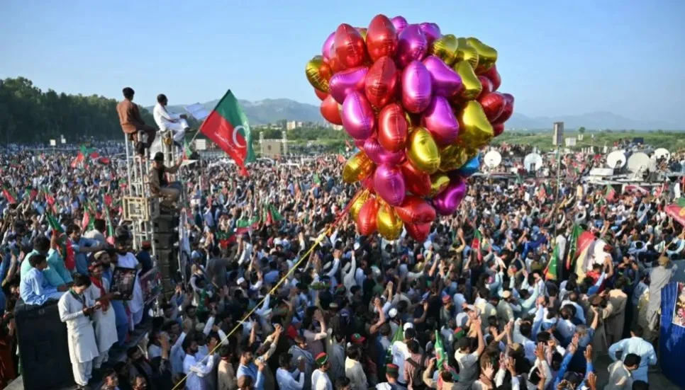 Huge rally calls for release of Pakistan’s ex-PM Khan