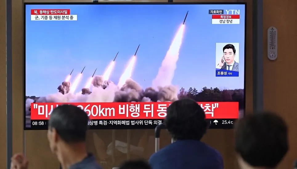 North Korea fires salvo of short-range ballistic missiles